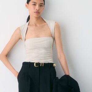 Aritzia flourish top XS in matte pearl